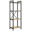 vidaXL Libreria 40 x 30 x 119 cm Legno ingegnerizzato Rovere Sonoma
