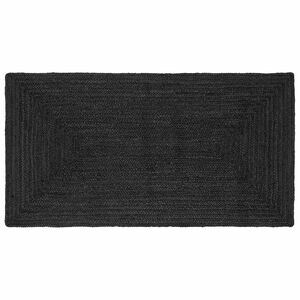 vidaXL Tappeto da Area Grigio Scuro 100 x 200 cm Juta