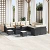 vidaXL Set Divano da Giardino con cuscino 13 pcs Nero polyrattan