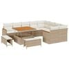 vidaXL Set Divano da Giardino 12 pz Beige polyrattan