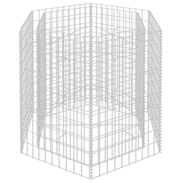 vidaXL Gabbione Letto Rialzato da Giardino Esagonale 100x90x100 cm