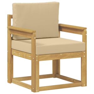 vidaXL 2 Pezzo Set di divani da esterno Poliestere Bianco e Beige