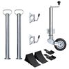 vidaXL Ruota Martinetto 60 mm 2 Tubi Supporto 2 Morsetti Divisi