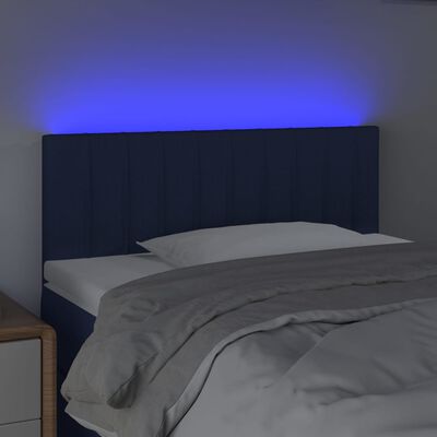 vidaXL Testiera a LED Blu 80x5x78/88 cm in Tessuto