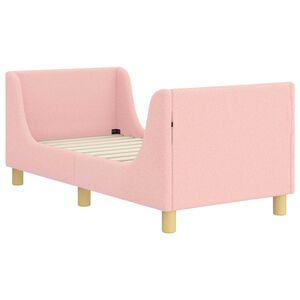 vidaXL Struttura letto per bambini con testata Rosa 70 x 140 cm