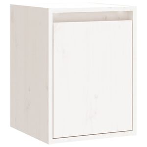 vidaXL Pensile Bianco 30x30x40 cm in Legno Massello di Pino