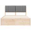 vidaXL Letto con Testiera Rivestita Grigio chiaro 140 x 190 cm