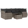 vidaXL Set Divani da Giardino 7 pz con Cuscini Grigio in Polyrattan