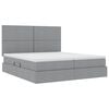 vidaXL Letto con Contenitore con materasso Grigio chiaro 180 x 200 cm