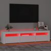 vidaXL Mobile Porta TV con Luci LED Bianco 180x35x40 cm