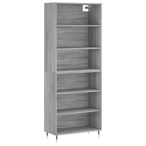 vidaXL Credenza Grigio Sonoma 69,5x32,5x180 cm Legno Multistrato