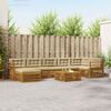 vidaXL Set divani 8 pcs Naturale e Beige Legno di Acacia Massello
