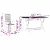vidaXL Set da Pranzo per Giardino 7 pcs Nero Legno di Acacia Massello