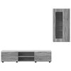 vidaXL Set mobile TV con porta FLORIN Grigio Sonoma Legno multistrato