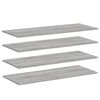 vidaXL Mensole Parete 4pz Grigio Sonoma 100x40x1,5cm Legno Multistrato