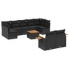 vidaXL Patio Sofa Set 10-Posti Black