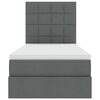 vidaXL Letto con contenitore e materasso Grigio scuro 100 x 200 cm