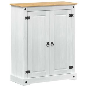 vidaXL Mobile per scarpe Bianco 86 x 38,5 x 108 cm Pino massello
