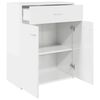 vidaXL Credenza Bianco Lucido 60x30x75 cm in Legno Multistrato