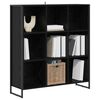 vidaXL Armadio per Libri Rovere Nero 99.5 x 30 x 108.5 cm