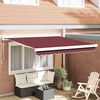 vidaXL Tenda da Sole Retrattile Manuale Bordò 300x250 cm