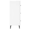 vidaXL Credenza 69,5x34x90 cm in Legno Multistrato Bianco Lucido