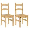vidaXL Sedie da Pranzo 2 pz 40x46x99 cm Legno Massello di Pino