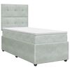 vidaXL Letto box spring con materasso Grigio Chiaro 100 x 200 cm