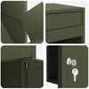 vidaXL Cassetta per pacchi Oliver verde 41 x 38 x 103 cm Acciaio