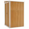 vidaXL Capanno Giardino a Parete Marrone 118x100x178cm Acciaio Zincato