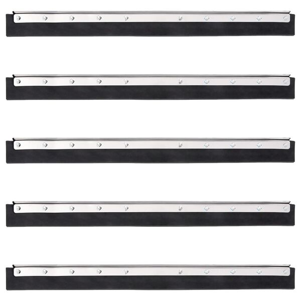 vidaXL Testina Tergipavimento 5pz 75x2x5 cm in Acciaio e Gomma