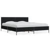 vidaXL Giroletto Nero 180x200 cm in Legno Multistrato e Metallo