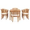 vidaXL Set da Pranzo da Giardino 7 pz con Cuscini Legno di Teak