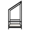 vidaXL Giroletto per Bambini Nero 2x(70x140) cm Legno Massello di Pino