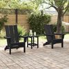 vidaXL Mobili da lounge da giardino 2 pcs Nero 74.5 x 80.5 x 90cm