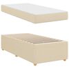 vidaXL Struttura del letto con materasso Crema 90 x 200 cm Tessuto