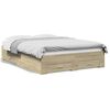 vidaXL Giroletto Cassetti Rovere Sonoma 120x190 cm Legno Multistrato