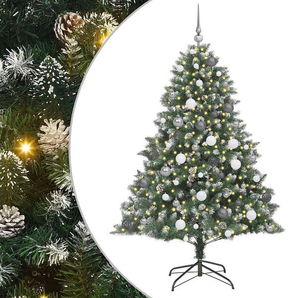 vidaXL Albero di Natale artificiale con 300 LED Verde 180 cm