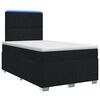 vidaXL Letto box spring con materasso Nero 120 x 200 cm Tessuto