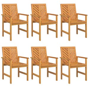 vidaXL Sedia da pranzo 6 pcs Naturale 62.5 x 59 x 89 cm