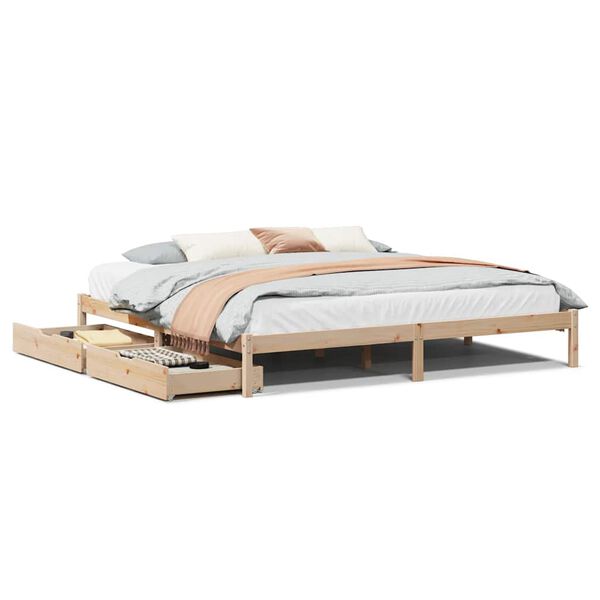 vidaXL Letto senza Materasso 180x200 cm in Legno Massello di Pino