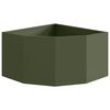 vidaXL Vaso d'angolo Oliver verde 60 x 60 x 35 cm Acciaio