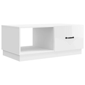 vidaXL Tavolino da salotto Bianco Lucido 90 x 50 x 37 cm