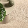 vidaXL Tappeto ZIZUR Beige 200x200 cm Aspetto Iuta Interni ed Esterni