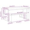 vidaXL Tavolino da salotto Legno vecchio 90 x 50 x 40 cm