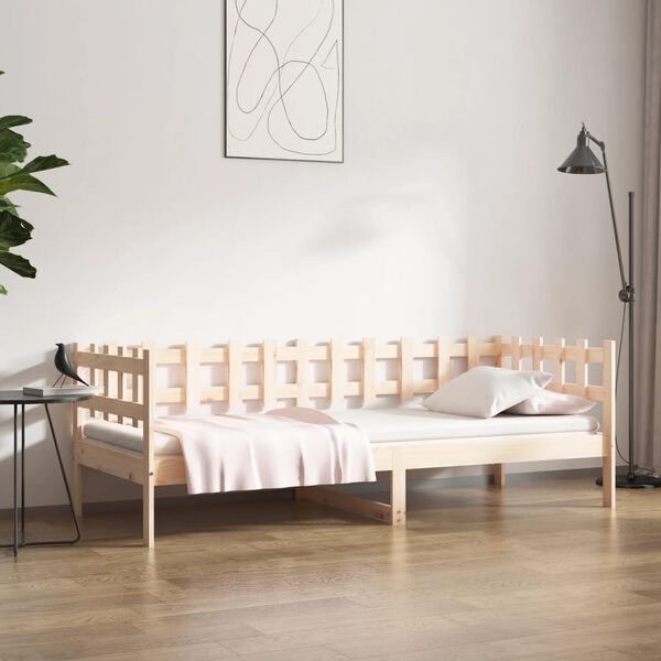 vidaXL Dormeuse senza Materasso 90x190 cm in Legno Massello di Pino