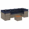 vidaXL Set Divani da Giardino 8 pz con Cuscini Grigio in Polyrattan