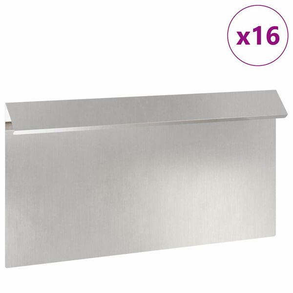 vidaXL Recinto per lumache 16 pcs Argento 50 x 3,5 x 25 cm