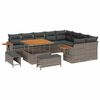 vidaXL Set Divano da Giardino con cuscino 13 pcs Grigio polyrattan