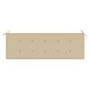 vidaXL Panchina Batavia con Cuscino Beige 150 cm Massello di Teak